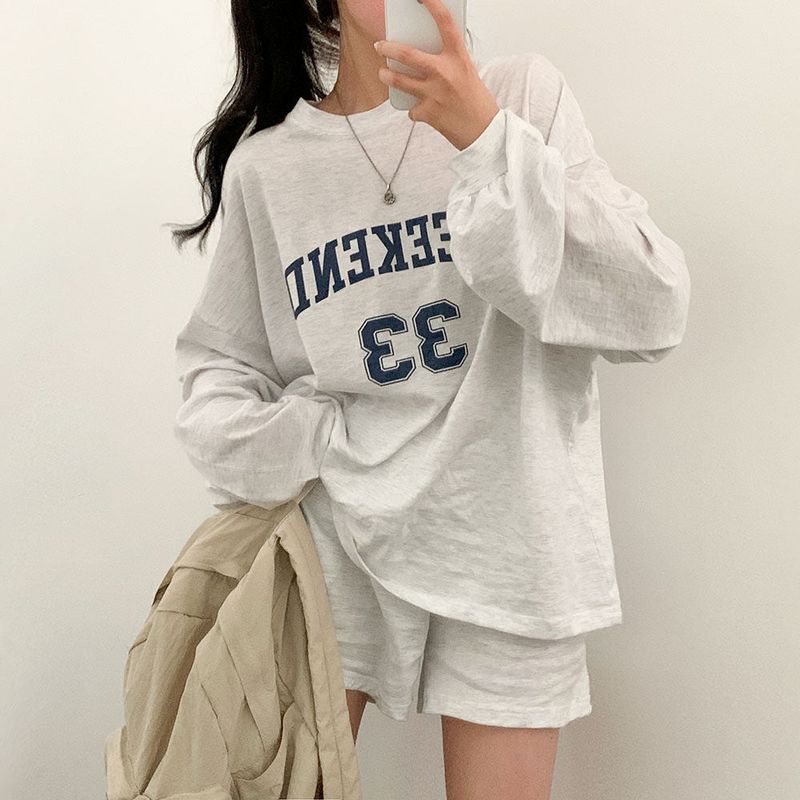 [Sweat + shorts] loose training set