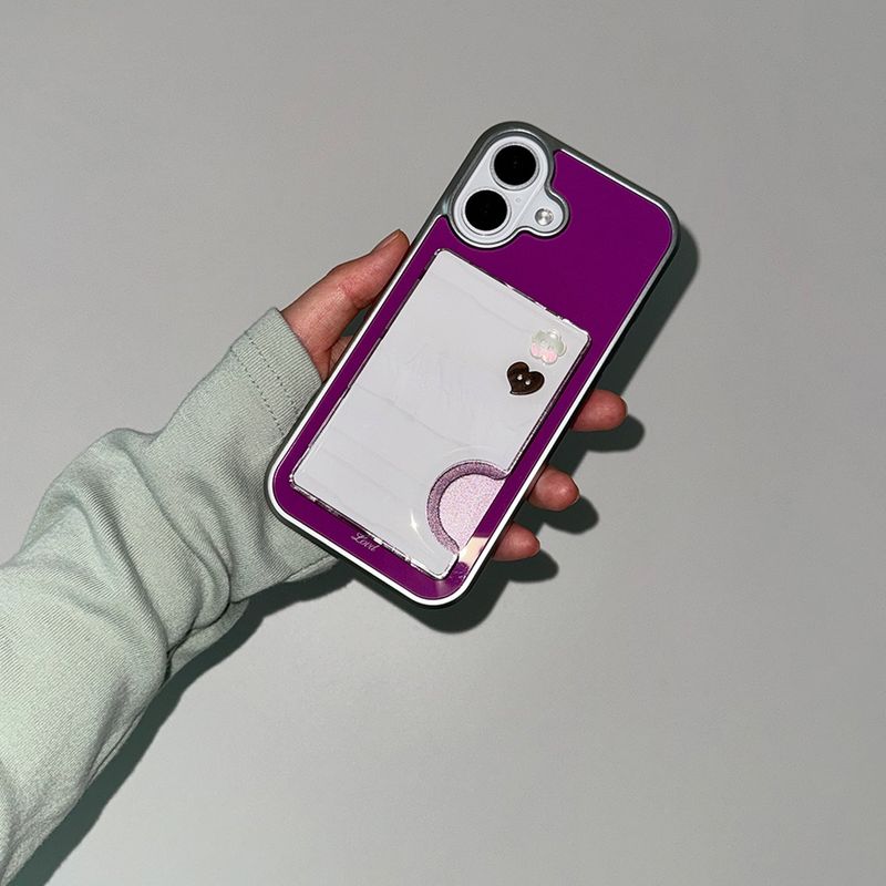 [MADE] [+MagSafe] BASIC PURPLE PHONE CASE (glass silver bumper)