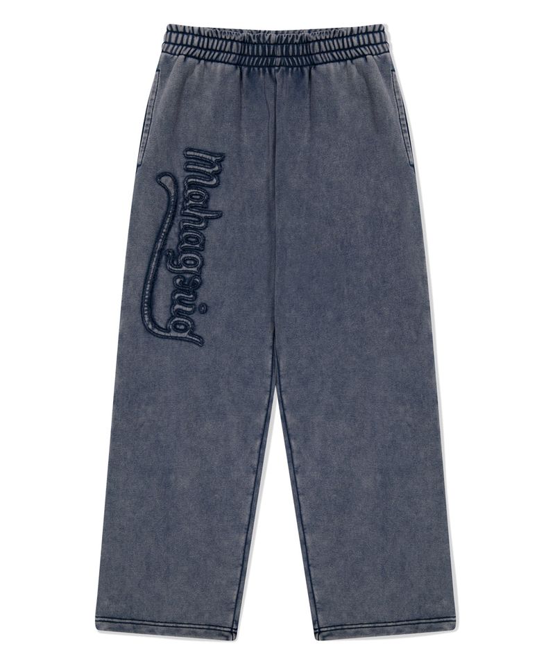 WASHED CUT OFF APPLIQUE SWEAT PANT