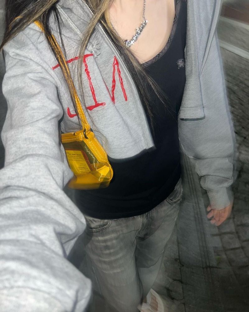 [MADE] CROP JERSEY ZIP-UP GREY