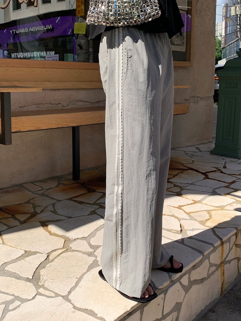 [MADE] Rollton nylon lace track bendable pants