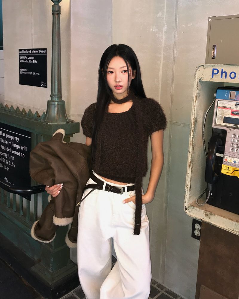 [ORIGINAL] HOLLY TIE SHORT-SLEEVE KNITTED SET