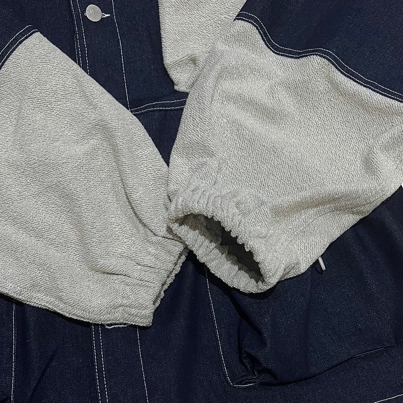 reverse Terry Pocket Denim Jacket_blue