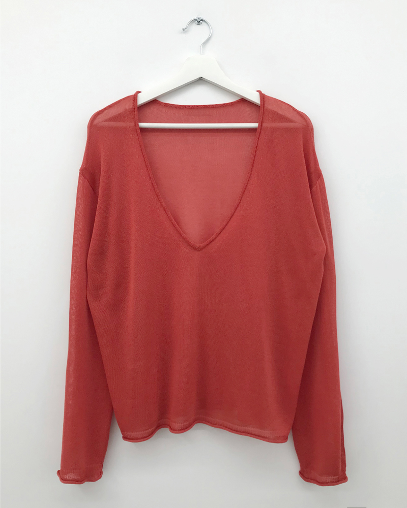 Veiled Summer V-neck Knit (5color)