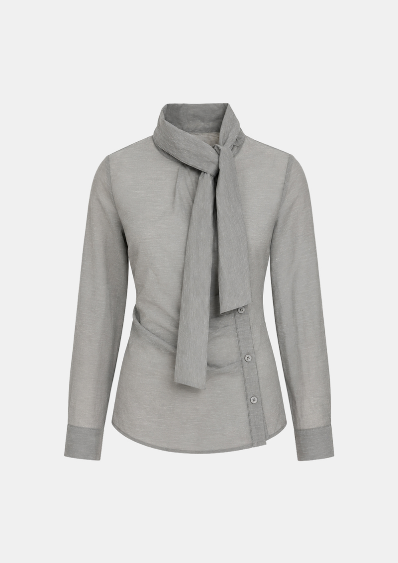 Noelle Draped Tie Blouse
