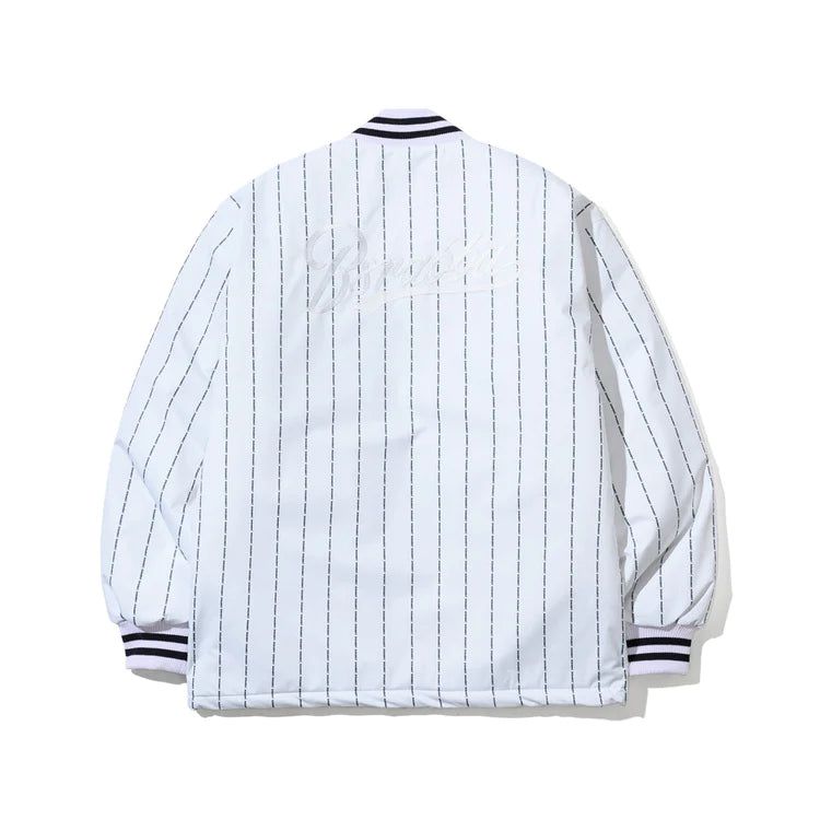 LOGO STRIPE VARSITY JACKET