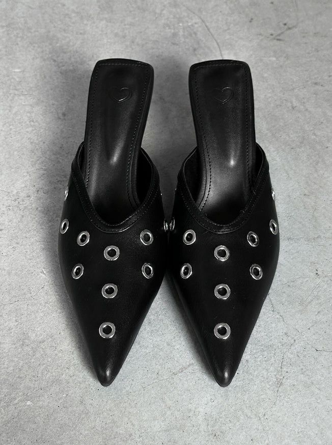 1192 Eyelet Stiletto Mule Heel (6cm)