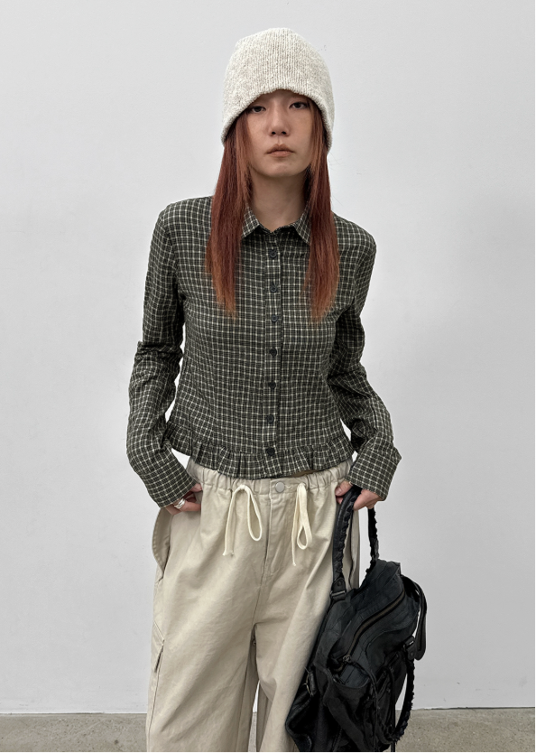 BLACKUP（ブラックアップ）の「[MADE] Robildi Frill Check Shirt（Tops）」