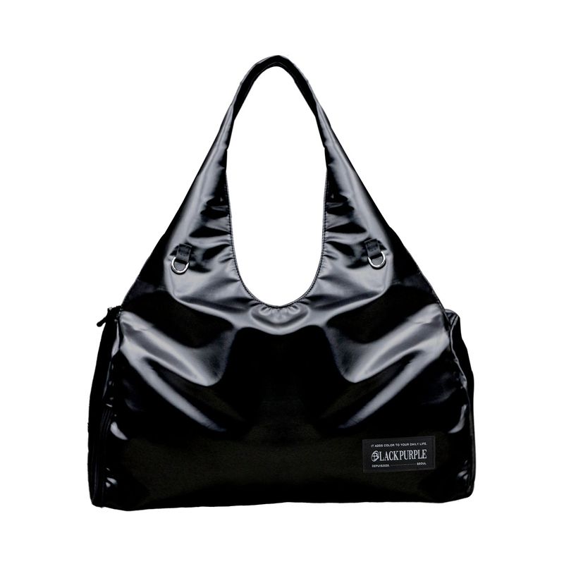 blackpurple（ブラックパープル）の「Viki Shoulder Big Bag BLACK,SILVER / ヴィッキー ショルダーバッグ ブラック , シルバー（Bags）」