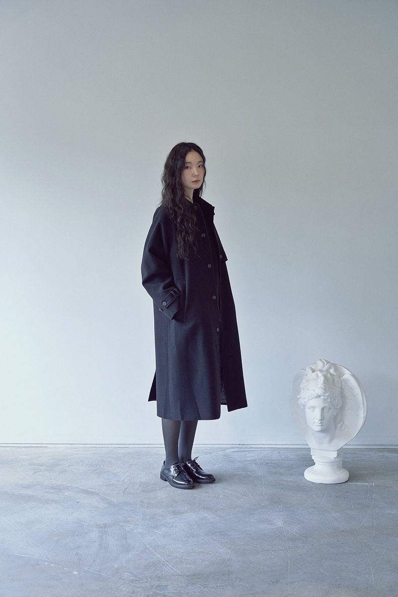 PURE-WOOL 90 BALMACAAN COAT (Black)