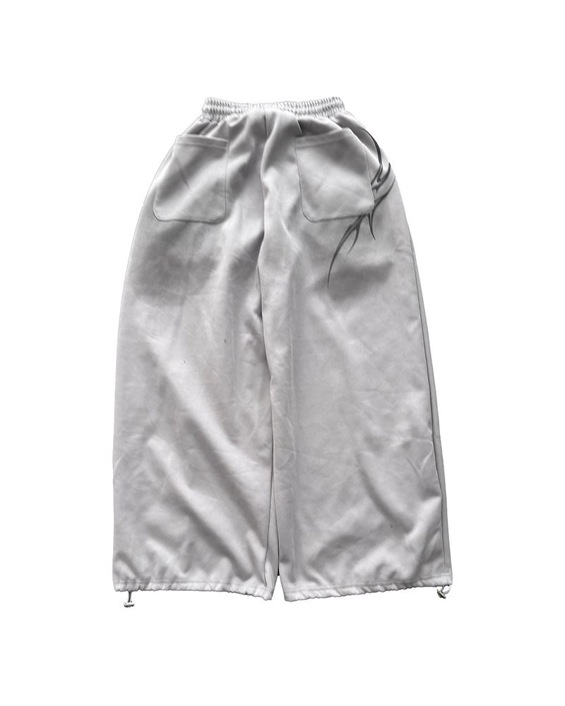 Poki Big Wide Lettering Sweat Pants