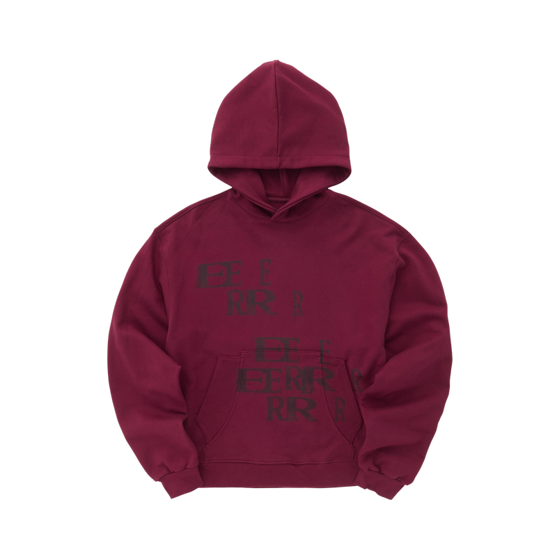 EEERRR Crack logo hoodie (Burgundy)