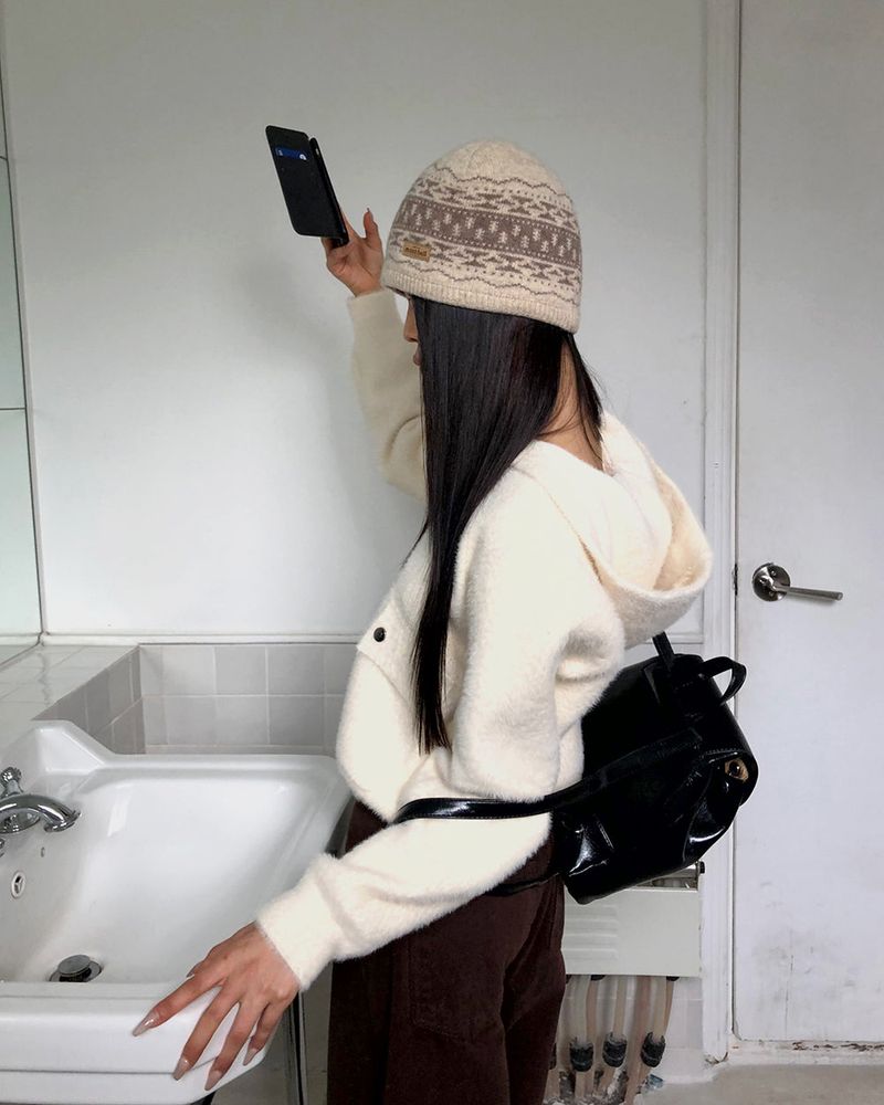 Luyu Pocket Knit Hooded Zip-up
