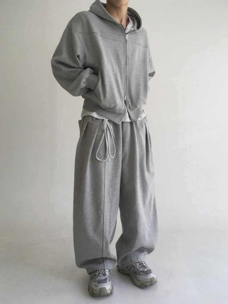curved bonded pants(2colors)