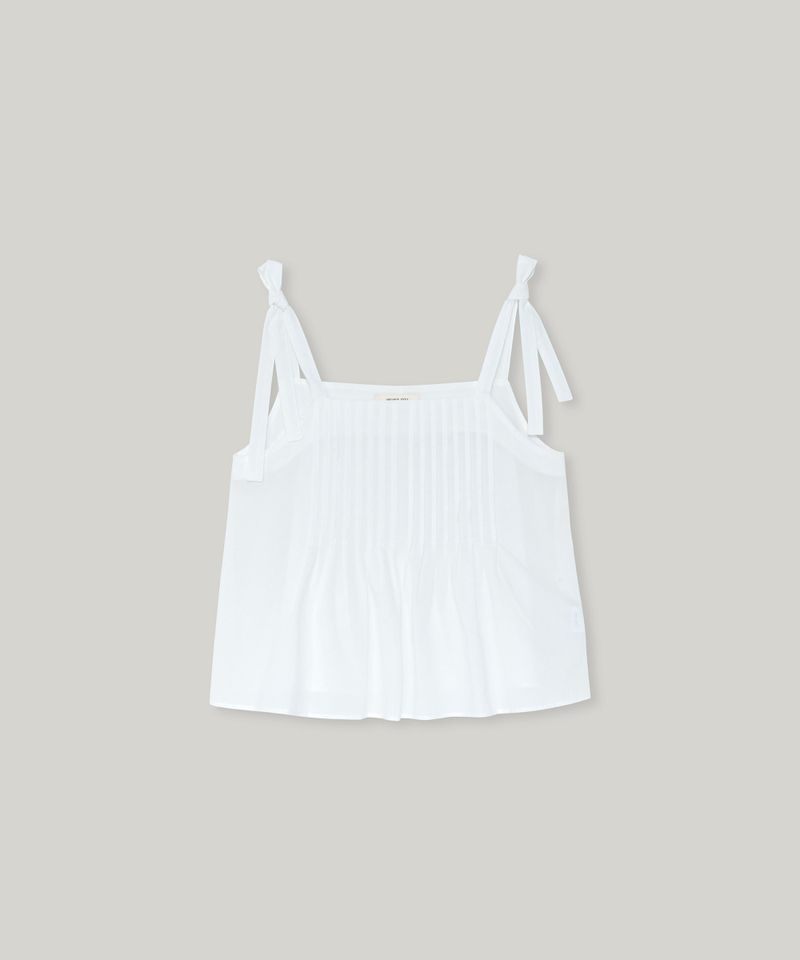 ribbon pintuck sleeveless top