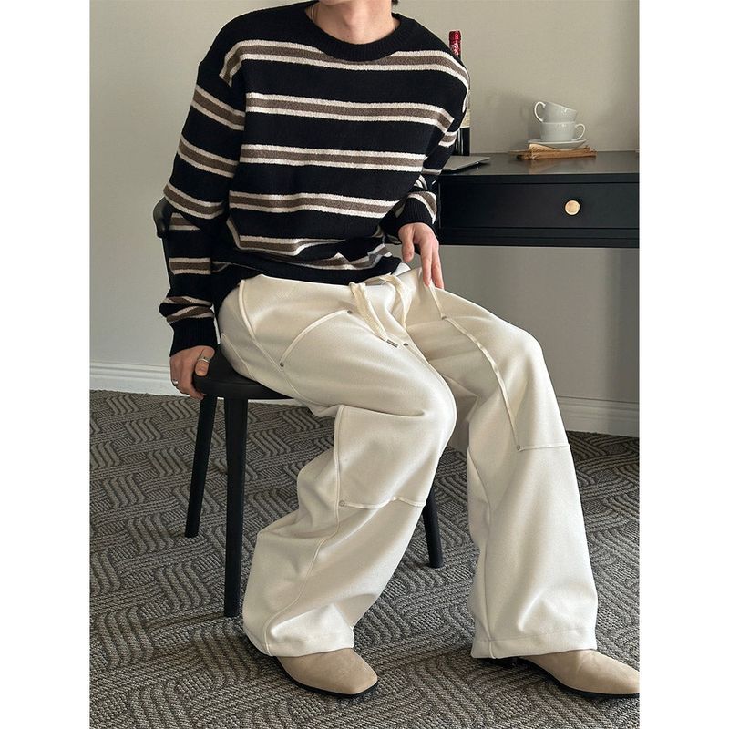 [F/W] Wool double rivet banding pants(3color)