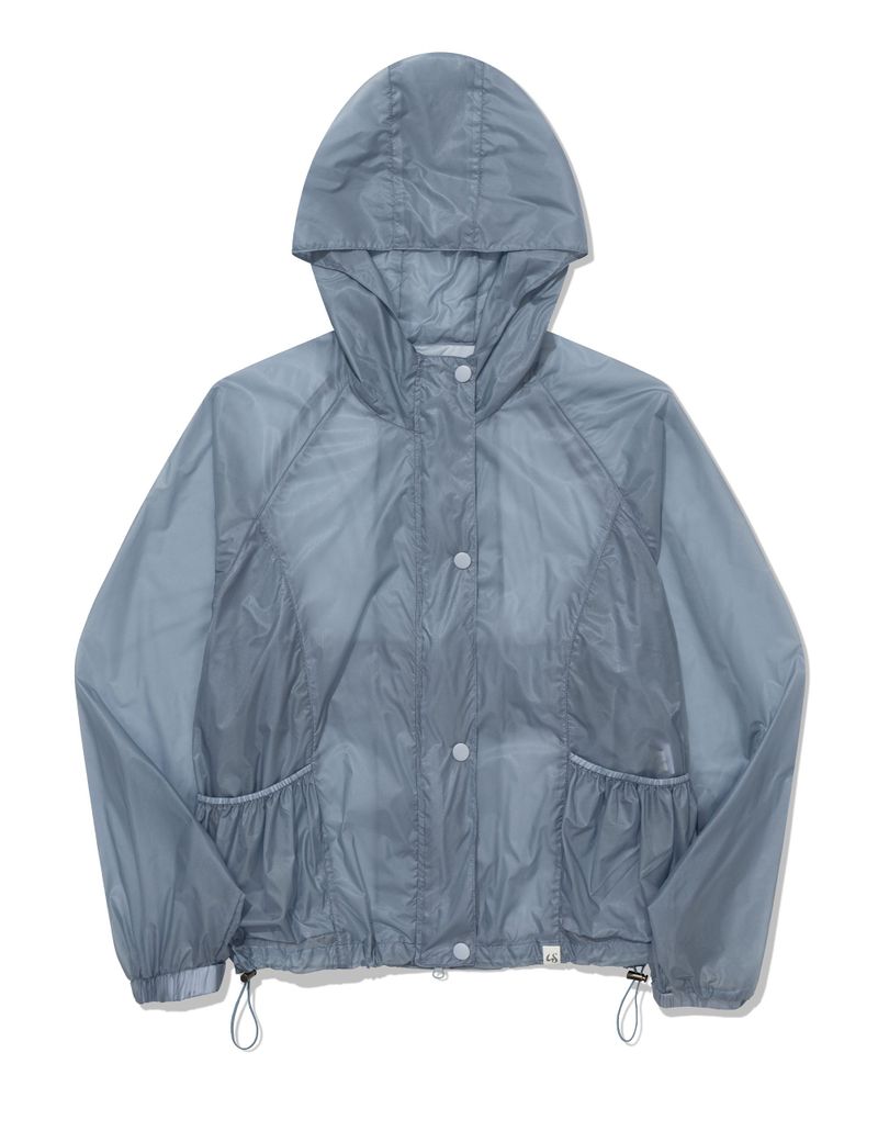 SHINING RUFFLE WINDBREAKER JACKET(BLUE)
