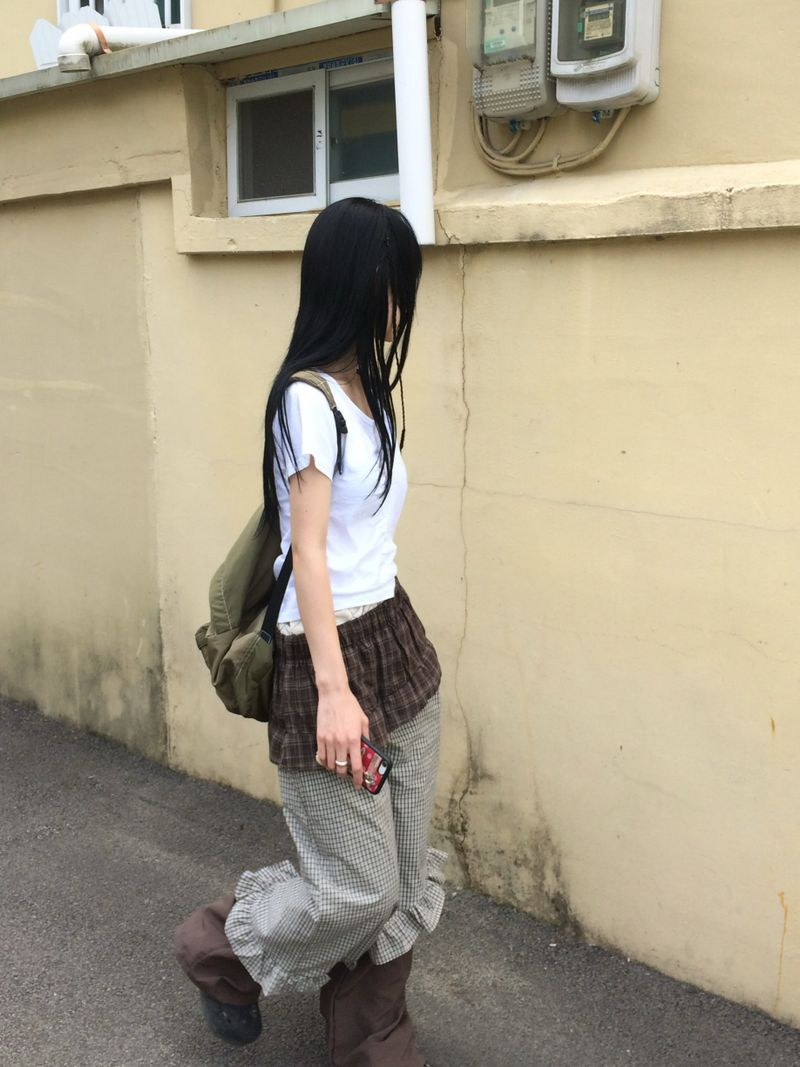 vintage two-tone backpack