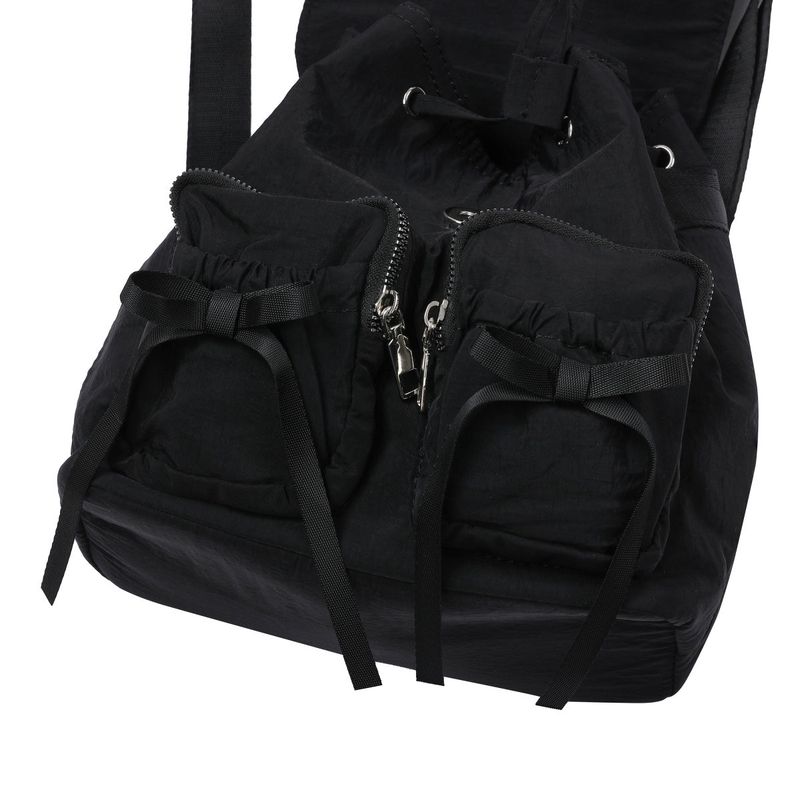 Cat Save The World Lian string ribbon shirring mini backpack