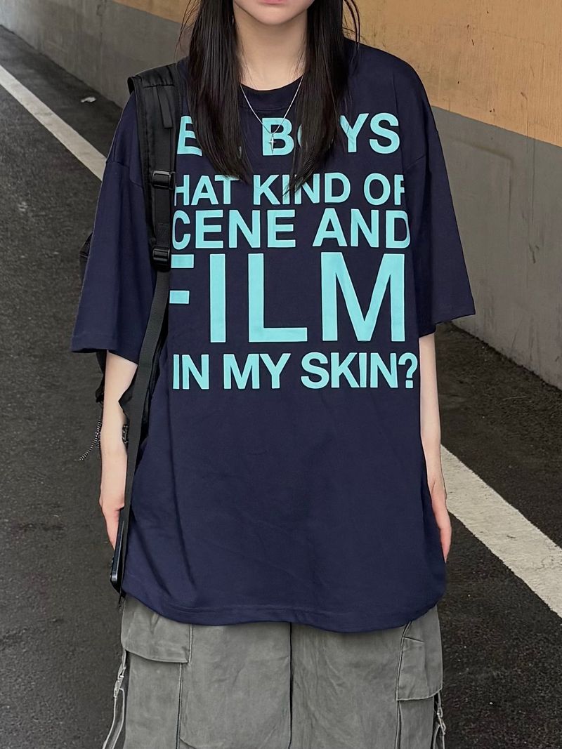 film lettering t-shirt
