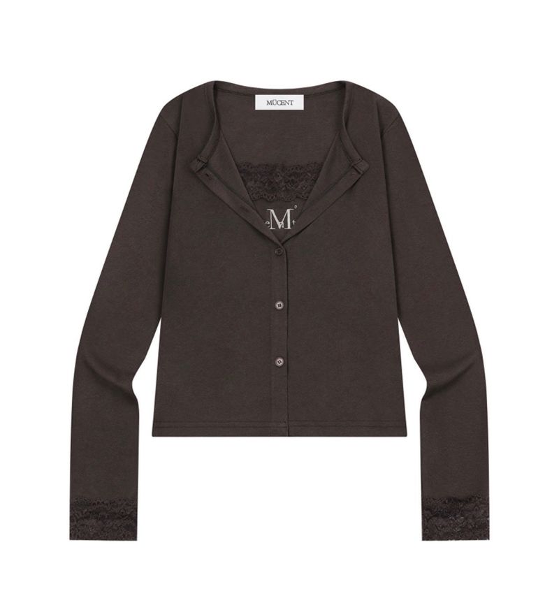 MUCENT（ムセント）の「MUCENT ベラレースカーディガンセット (2COLOR)（トップス）」