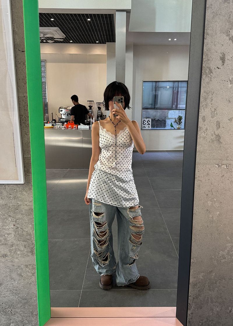 DAMAGE VINTAGE DENIM PANTS
