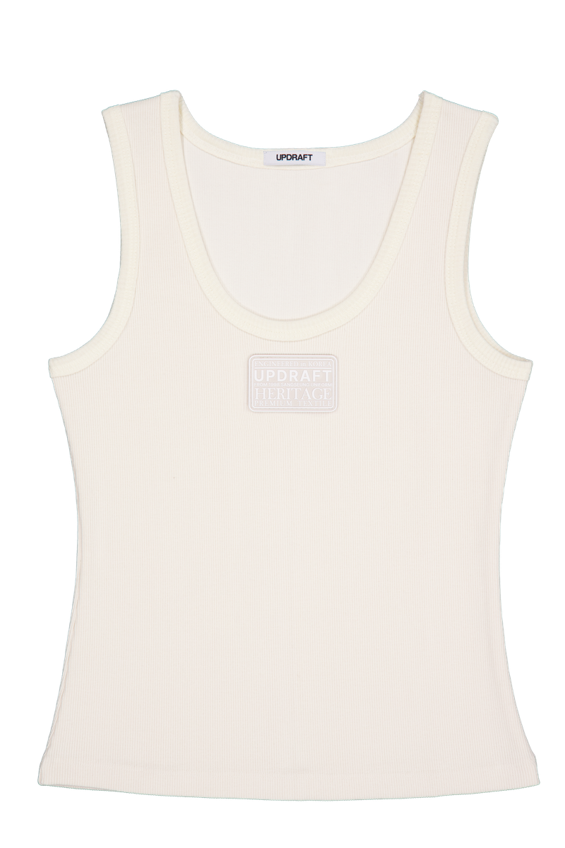 [UPDRAFT]SLEEVELESS COTTON T-SHIRT IVORY