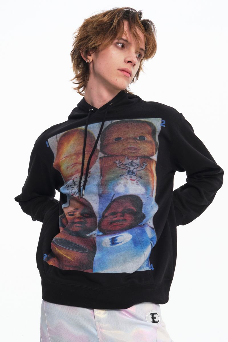 Embryo（エンブリオ）の「Embryo abcd-baby black hoodie（Tops）」