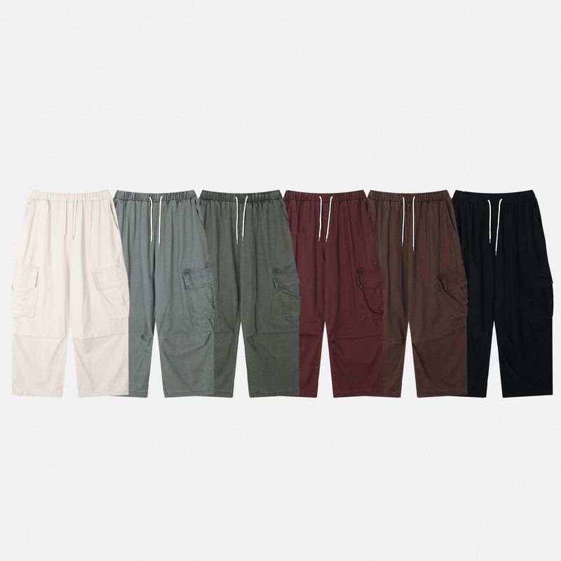 Cold-Washed Cargo Pants (6 Colors)