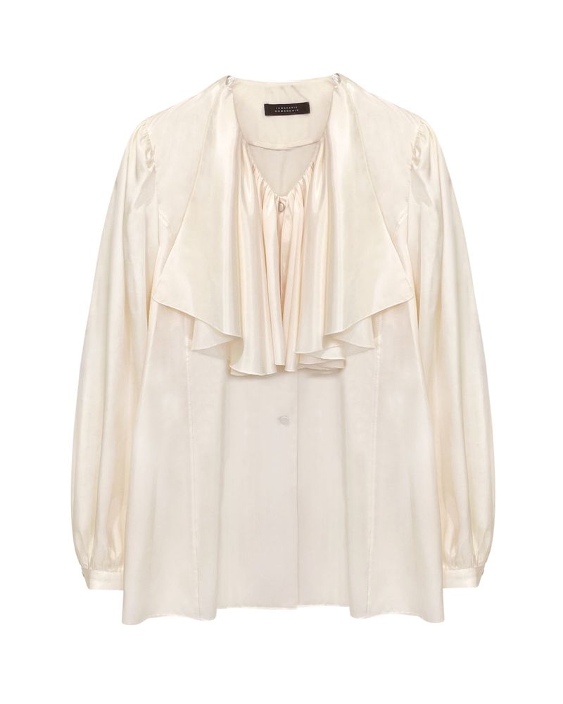 Satin scarf blouse