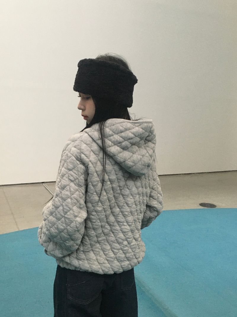 Marron Quilted Jumper (3c)