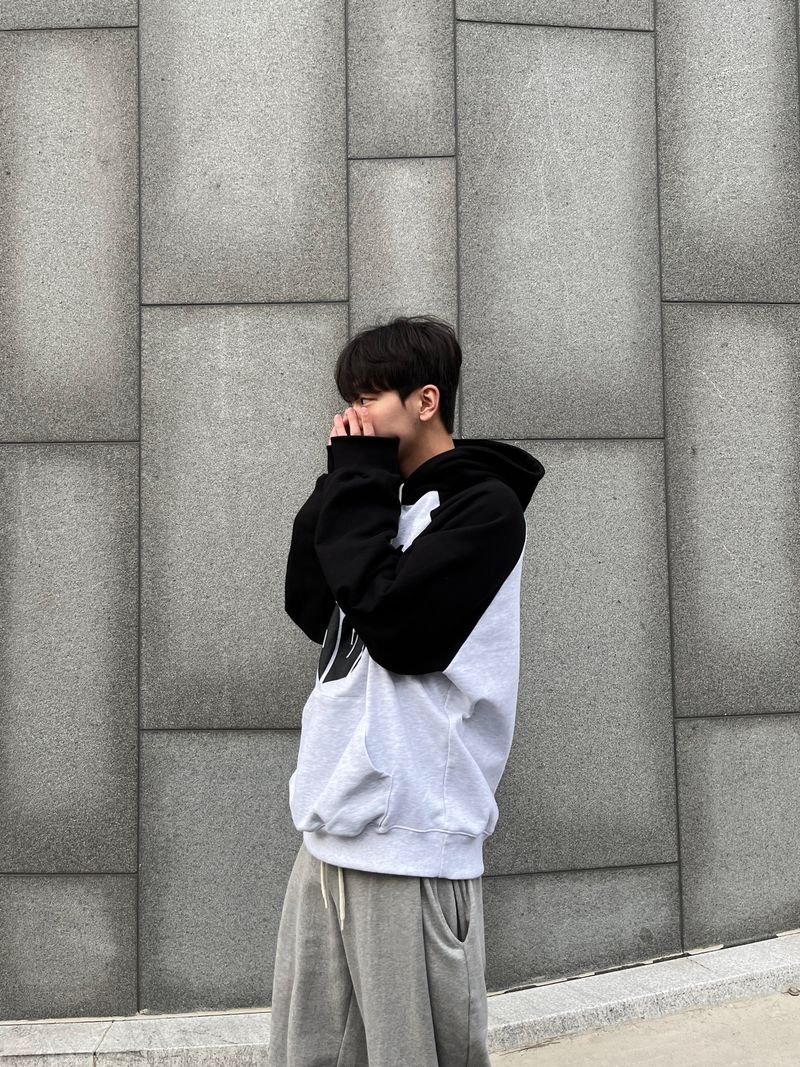 Heart raglan over hood