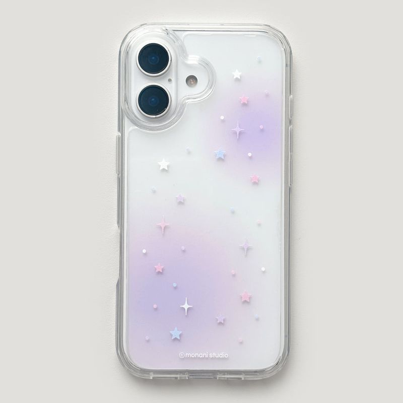 [Gel-hard] Puple star Phone case (only case)