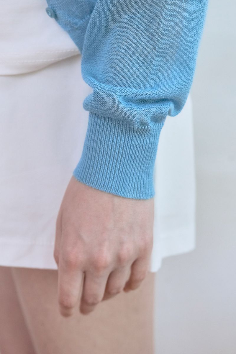 Sorbet Button Cardigan [Blue]
