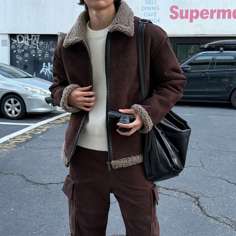 LMN Martin Suede Wool Sheepskin Jacket (2 colors)