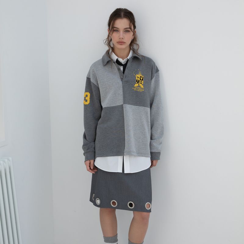 SQUARE PK SHIRT (GREY)
