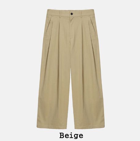 Merries Pintuck Banding Wide Pants