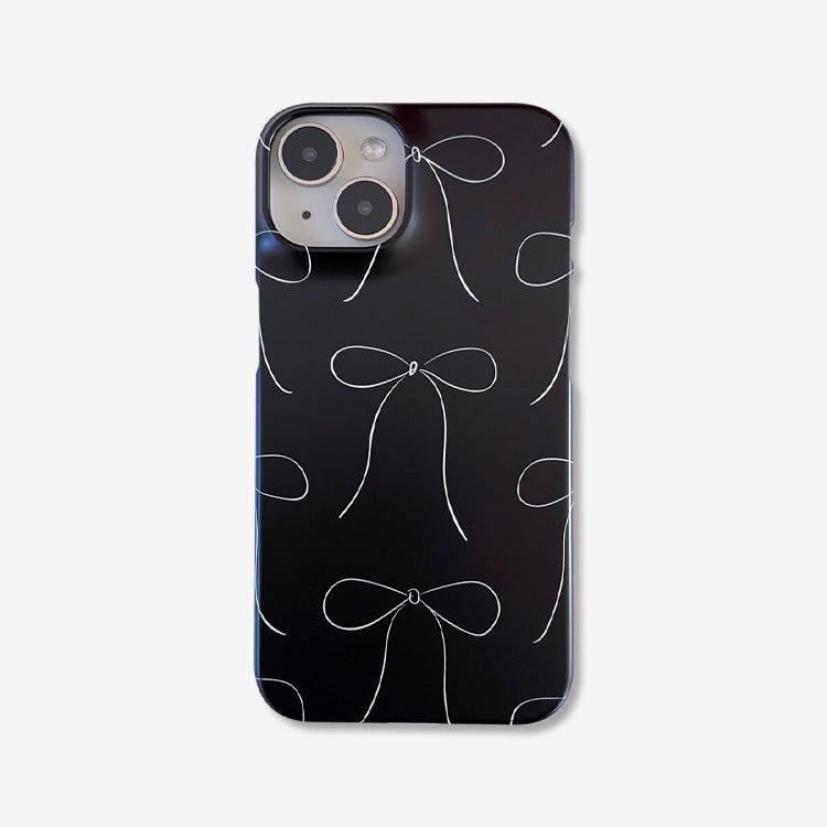 RIBBON ILLUST HARD CASE_BLACK