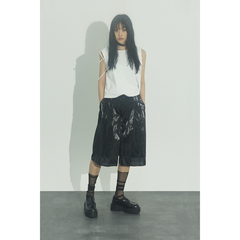 LEATHER LINING COMBI SHORTS