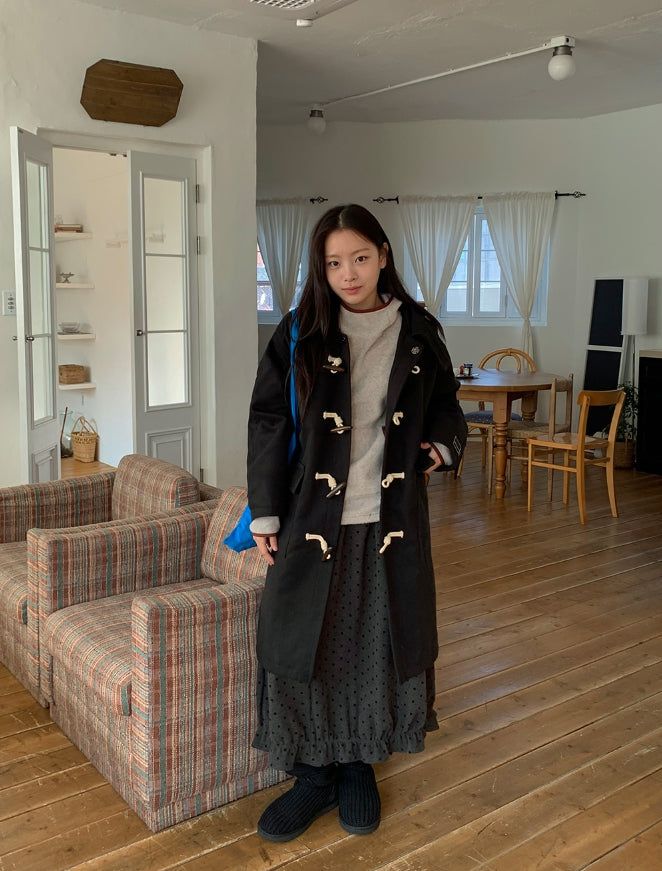 Kithe Quilted Hood Duffel Long Coat