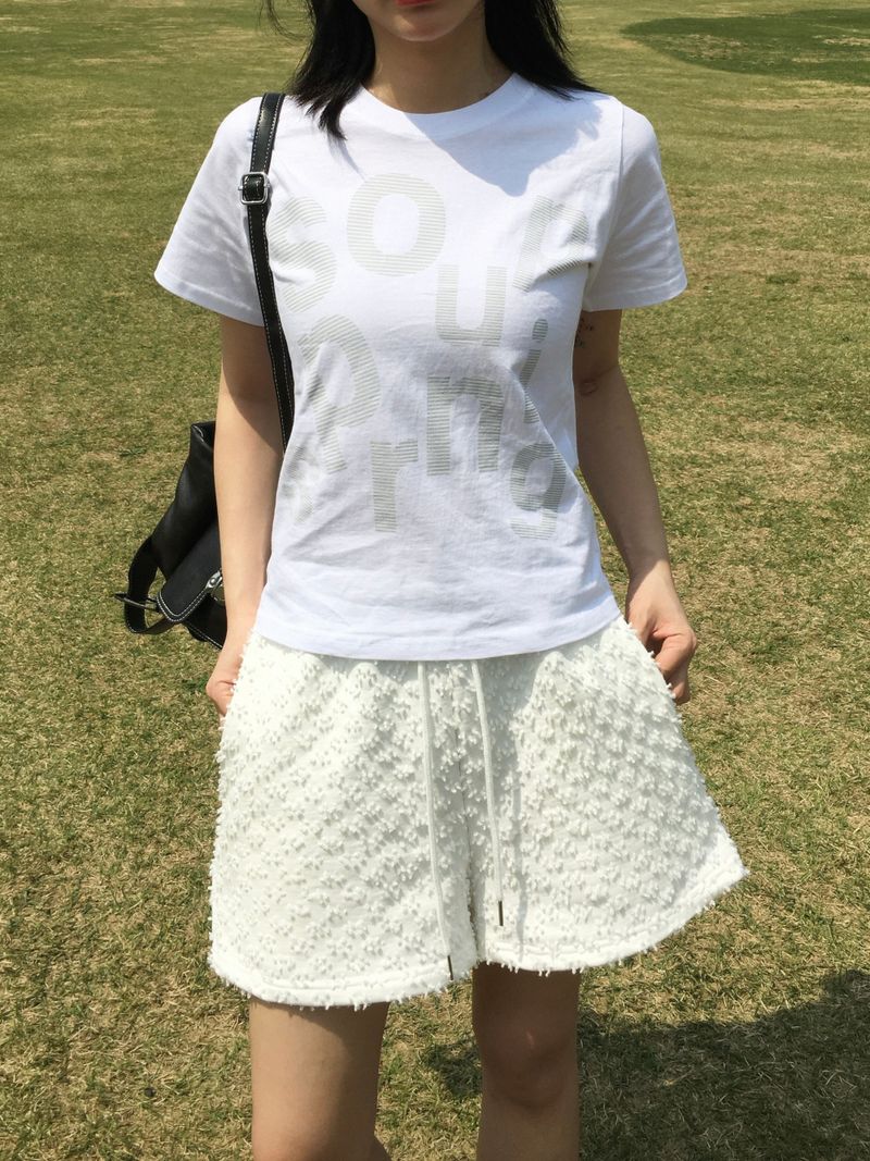 Popo Boucle banding short pants (3c)