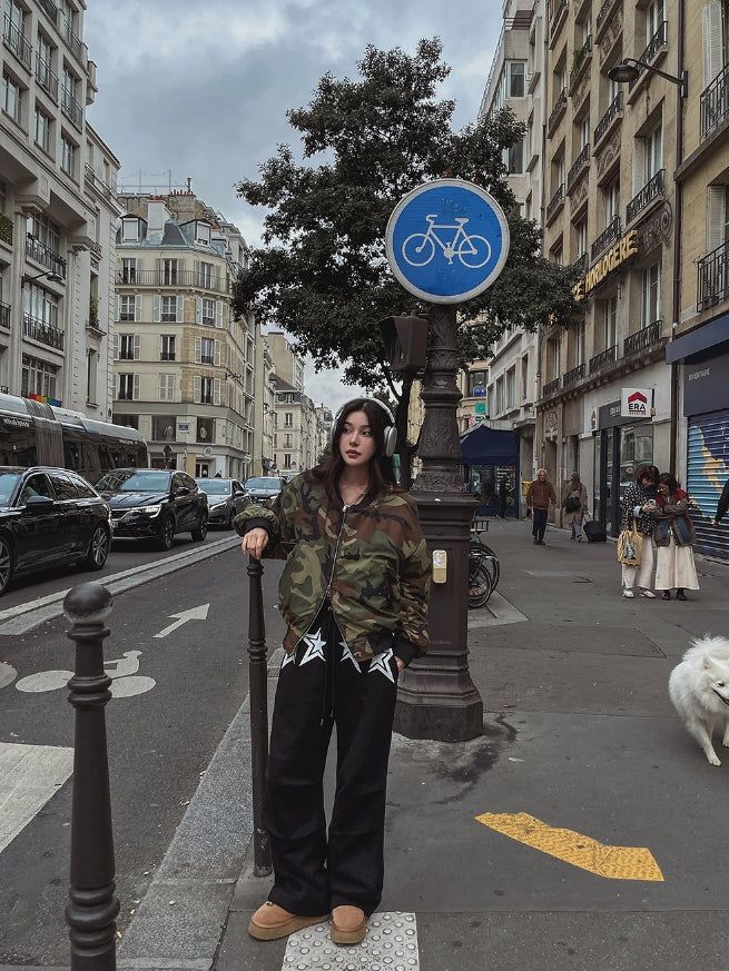 Terry Reversible Camo Flight Jumper