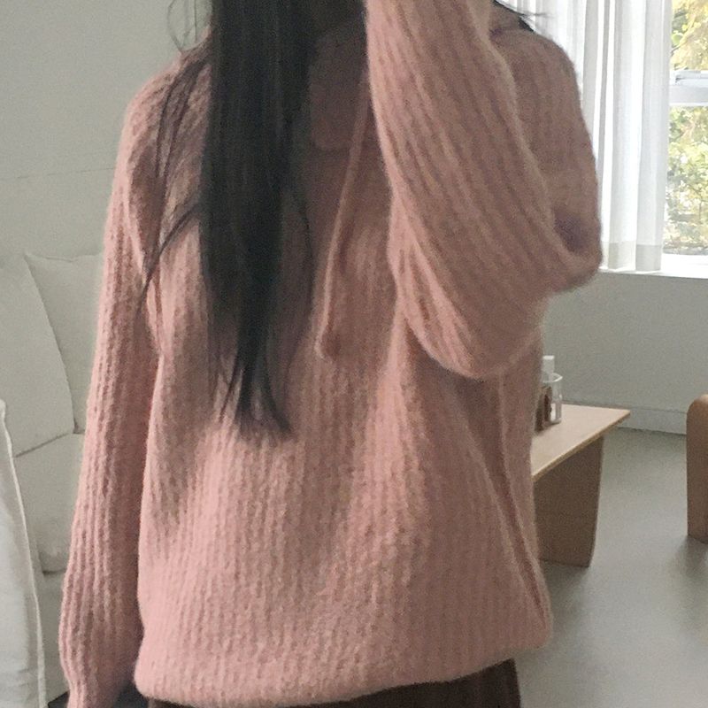 Beto Wool Loose Fit Round Knit Set