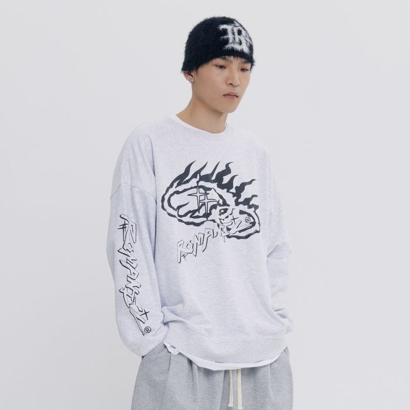 ROMANTIC CROWN（ロマンティッククラウン）の「FLAME LOGO CREWNECK（Tops）」