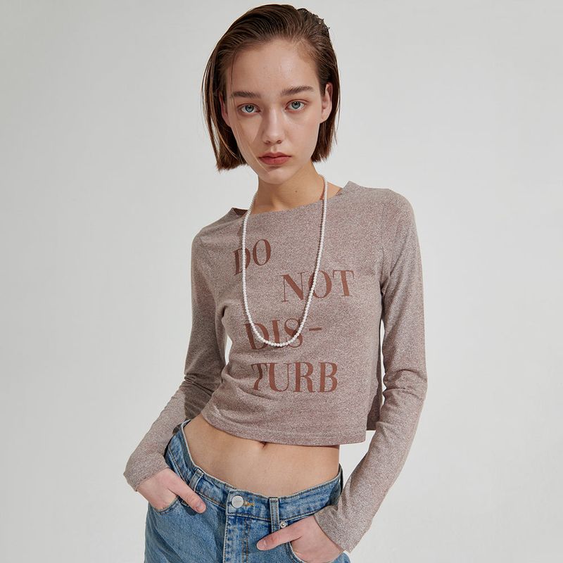 wonder visitor（ワンダービジター）の「DNDB Long sleeve T-shirt [Melange Brown]（Tops）」