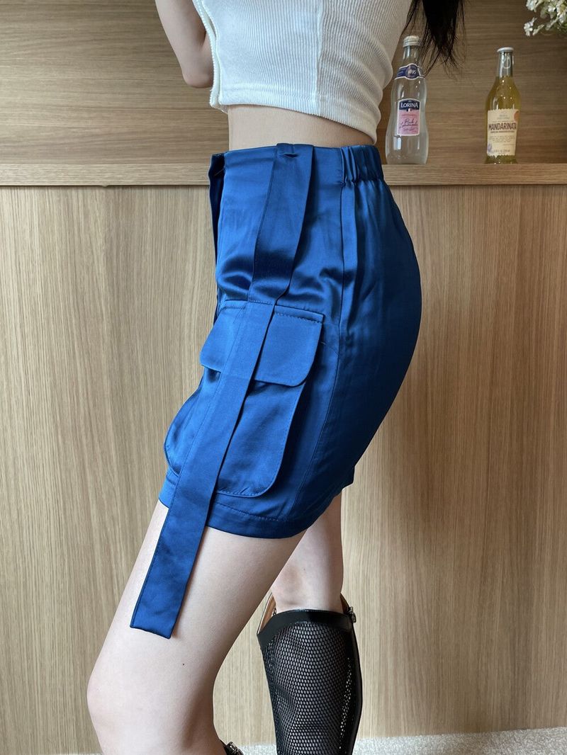 952. Satin cargo strap mini sk (3color)
