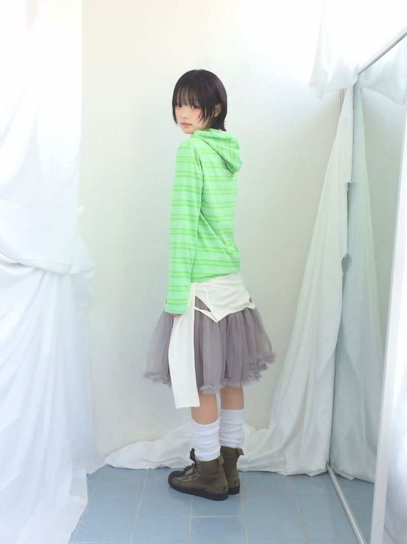 Stripe Lime Hood