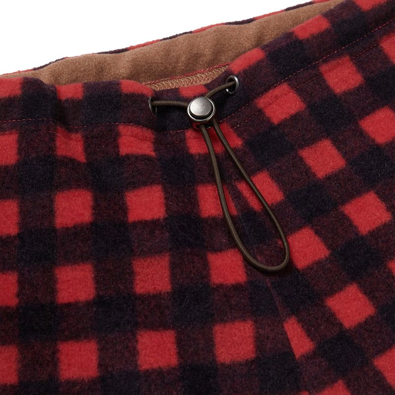 Grid fleece neck warmer / Red