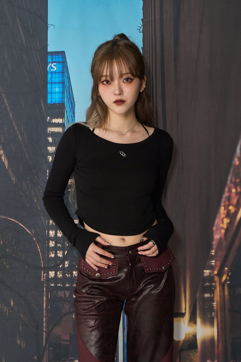 CHERRYQUIRI(チェリーキュリー)の「SMOOTH LONG SLEEVES (BLACK)(Tops)」