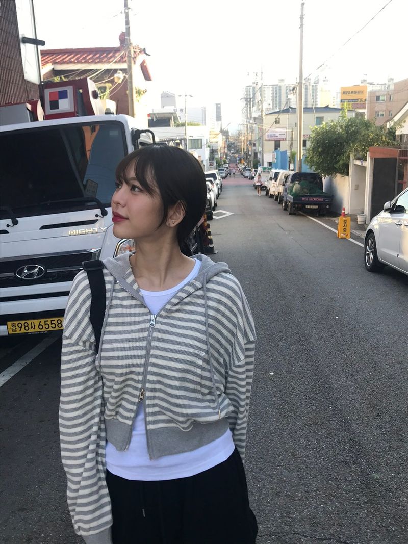 Camila stripe zip up